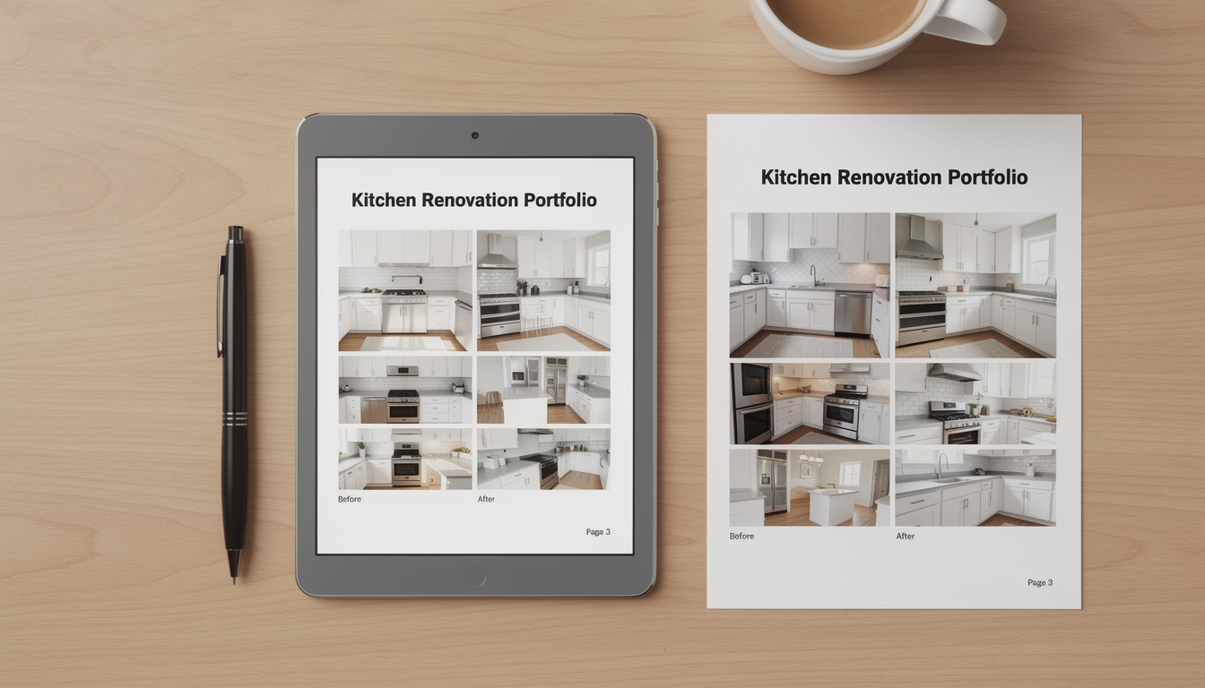 Fotodokumentation des Küchenrückbaus als PDF für Hausverwaltung